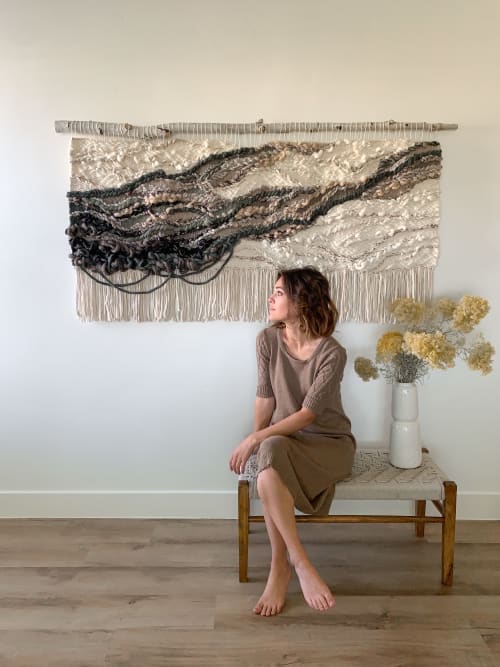 Stepping Through | Macrame Wall Hanging in Wall Hangings by Rebecca Whitaker Art