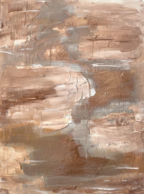 River Metallic | Oil And Acrylic Painting in Paintings by Kirsten Asher - Huntress Studios