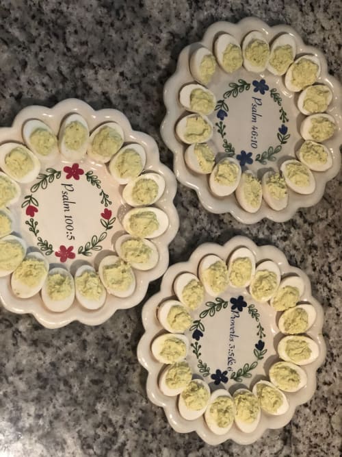 Custom made deviled egg plates | Dinnerware by Stacey Swinson From the Ground Up