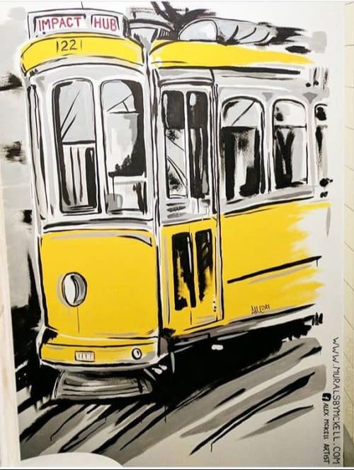 Lisbon Tram | Murals by MURALS BY MCKELL | Impact Hub Lisbon in Lisboa