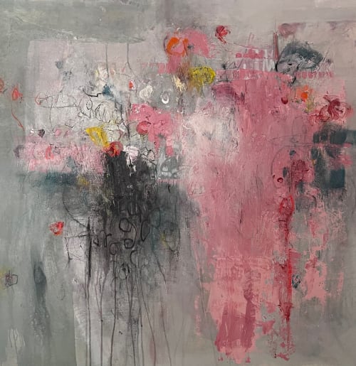 Water and Light :  Morning Sun Turns a Brilliant Pink | Paintings by Stephanie Visser
