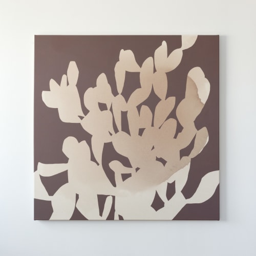 "Desert Bouquet" Original Painting, 40x40in | Oil And Acrylic Painting in Paintings by Lesley Anderson