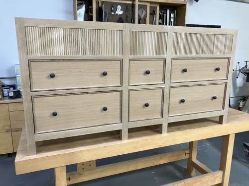 Example of Vanities (shown) and/or dressers, with detail | Storage by Wooden I