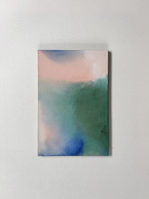 picking up rocks to hold while i hike | Oil And Acrylic Painting in Paintings by Leah Lavelle
