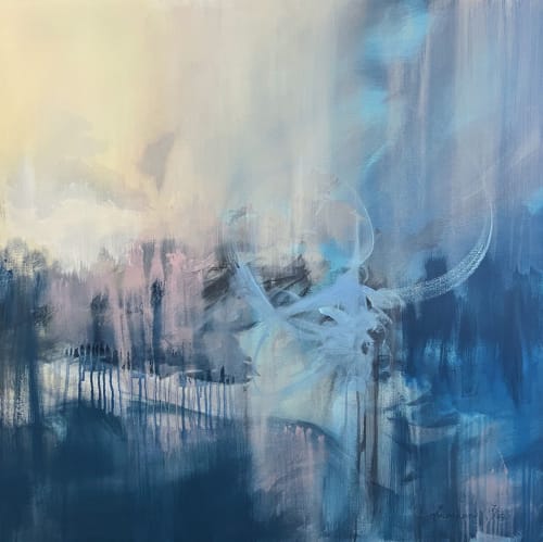 Seeking Stillness | Oil And Acrylic Painting in Paintings by Ana Carolina Mönnaco