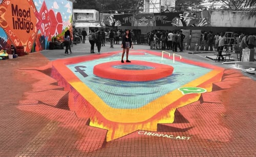 3D Interactive Painting | Street Murals by Chhapac | Mood Indigo in Mumbai