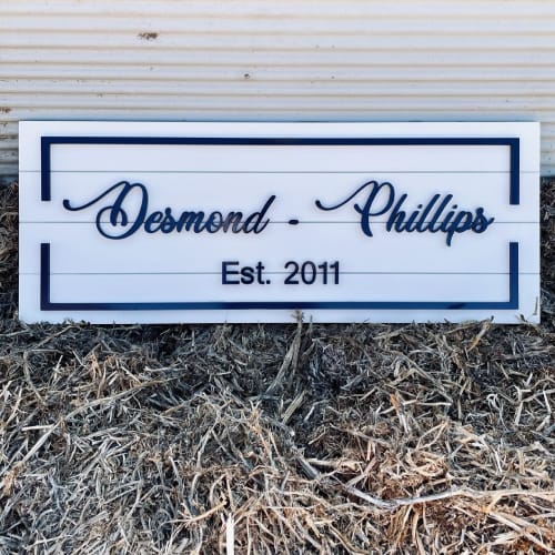 Family Est. Custom Sign | Signage by Girl In Her Shed