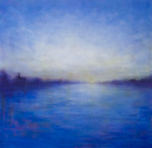 Blue September | Oil And Acrylic Painting in Paintings by Victoria Veedell