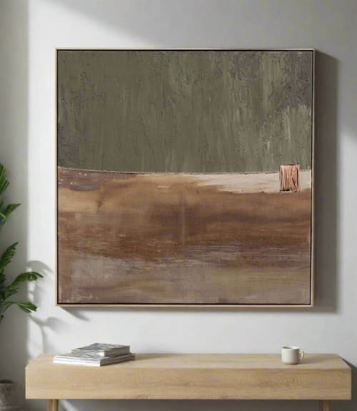 breaking ground ✦ SOLD | Mixed Media in Paintings by VISCERAL HOME STUDIO | Claudia Leonard Interiors in Charleston