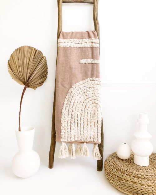 Laguna Throw Blanket | Linens & Bedding by Coastal Boho Studio
