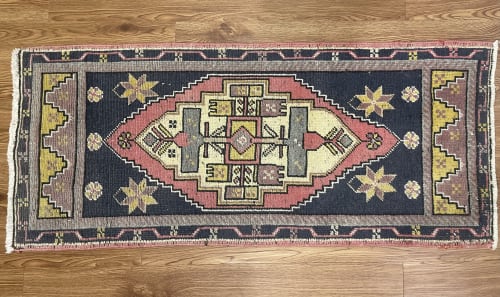 Hand-woven Turkish Rug Doormat| 1.9 x 3.11 | Small Rug in Rugs by Wool and Rug