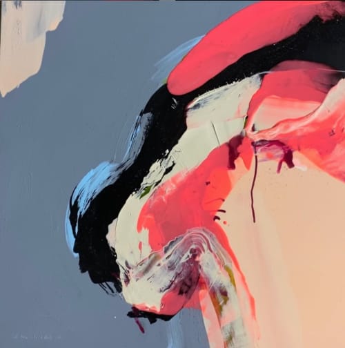 Heartworm (36 x36") | Oil And Acrylic Painting in Paintings by Calina Hiriza