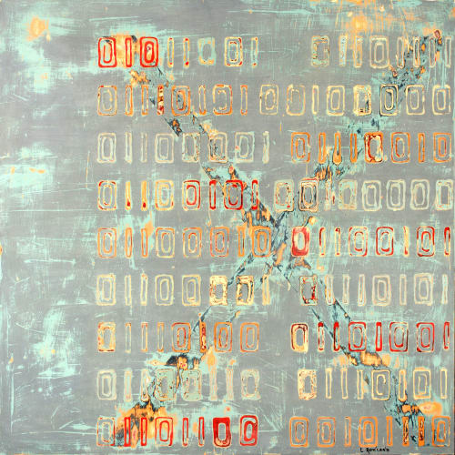 You Are Beautiful- from the binary code message series | Oil And Acrylic Painting in Paintings by L Rowland Contemporary Art
