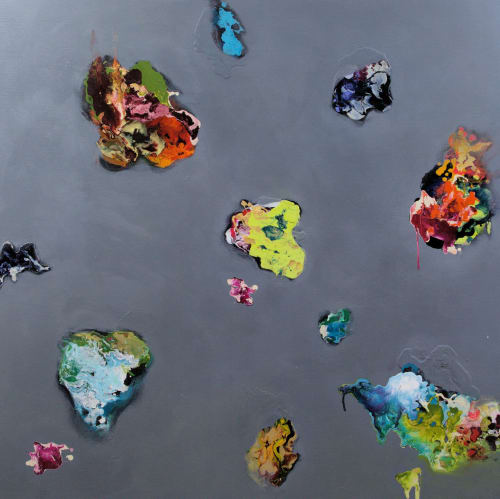 Covid Dyptic 2 Abstract Painting | Oil And Acrylic Painting in Paintings by Elyse Martin Large Abstract Paintings