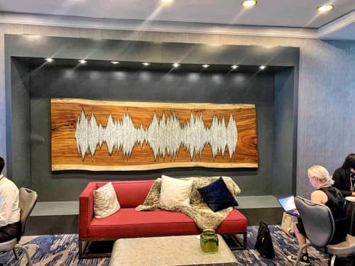 12' Parota Soundwave | Wall Hangings by Erin Harris | Renaissance Chicago Downtown Hotel in Chicago