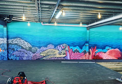 Ocean Life | Murals by Dazigns | Bounce Cairns in Cairns City