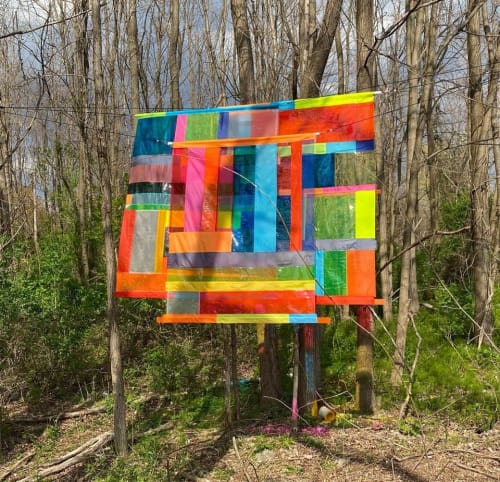 Vibe (2-sided textile installation) | Public Art by Linda Kamille Schmidt | ARTPORT Kingston in Kingston