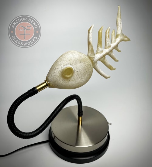 Fish Bone Lamp | Lamps by Anchor Bend Glassworks