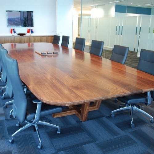 American Walnut boardroom table | Tables by Raw Edge Furniture | Sinosteel Australia Pty Ltd in Perth