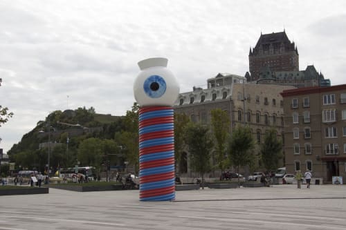 LES GARDIENS | Public Sculptures by COOKE-SASSEVILLE | Marina Saint-Roch in Quebec City
