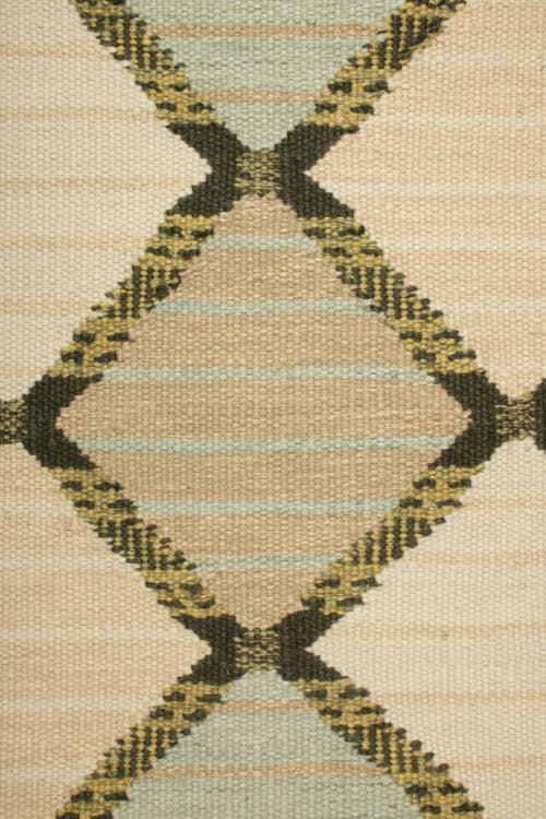 Rug & Kilim’s Scandinavian Square Rug in Blue and Beige | Rugs by Rug and Kilim