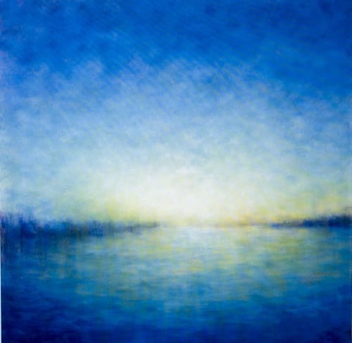 View of the Bay, oil on canvas, 36" x 36" | Oil And Acrylic Painting in Paintings by Victoria Veedell | San Francisco in San Francisco