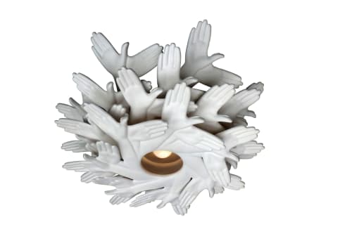 "bird in hand" shadow-playing suspension lamp. | Pendants by JAN PAUL