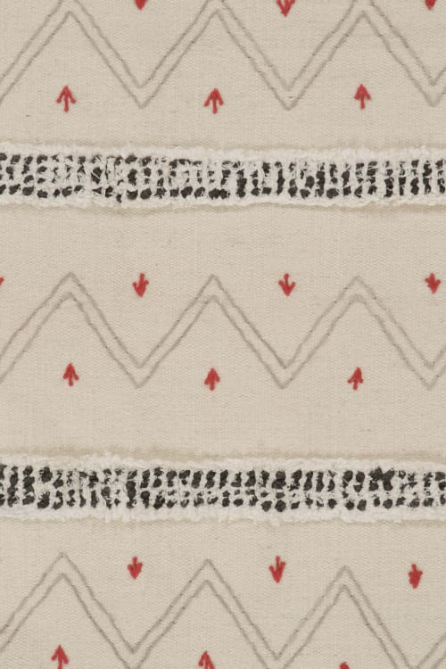 Rug & Kilim’s Tribal-Style Kilim in Off white, Gray and Red | Rugs by Rug a