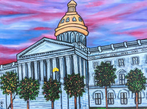 SC State House | Oil And Acrylic Painting in Paintings by Christine Crawford | Christine Creates