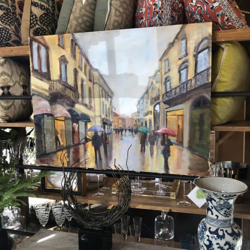“Shopping Therapy 2” Painting | Paintings by Susan Westmoreland | Marguerite's On Dresden in Atlanta