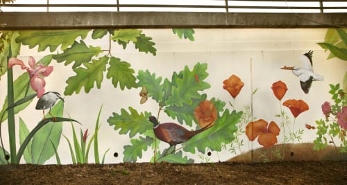 Mural “Native Birds and Plants of Northern California” | Street Murals by Yulia Avgustinovich