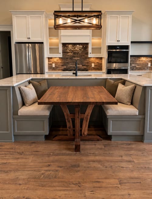 Solid Walnut Breakfast Nook Table | Tables by Pelican S