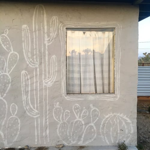 Cactus Mural By Kelly Witmer Seen At Private Residence Joshua