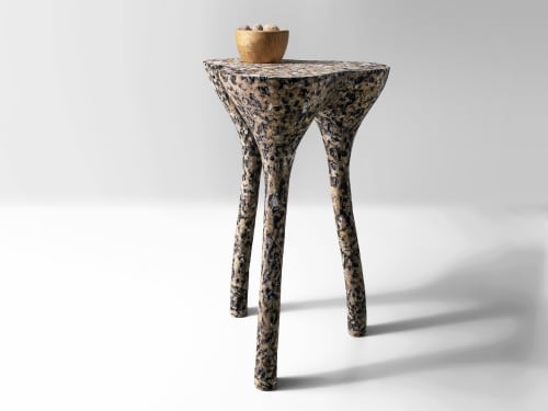 Motled Tripod Side Table | Tables by Donatas Žukauskas