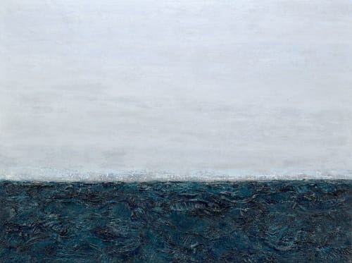 "Baia do Sancho Storm" - Mixed Media Ocean Art - Commission | Paintings by Kelly Hanna Studio