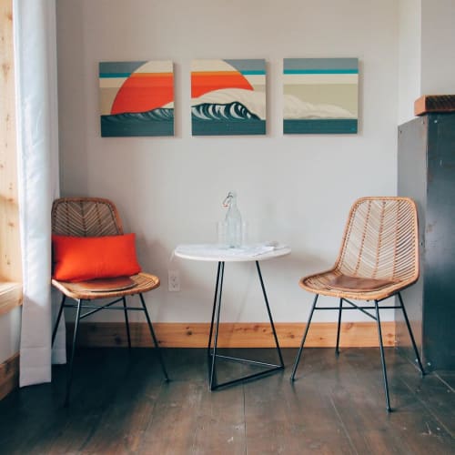 Triptych Painting | Paintings by Erik Abel | Inn At Discovery Coast in Long Beach