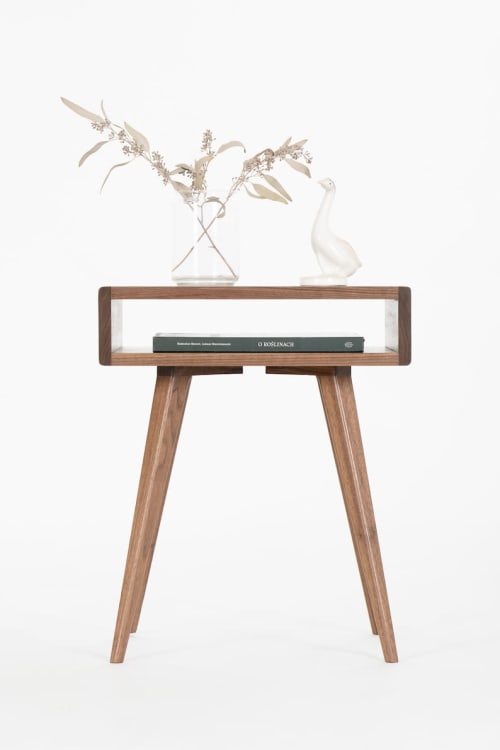 HEIM - Night stand, bed side table, end table with open shel | Tables by Mo Woodwork