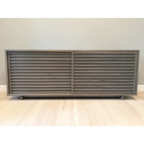 Solid Walnut Sideboard with Sliding Doors | Furniture by Angel City Woodshop