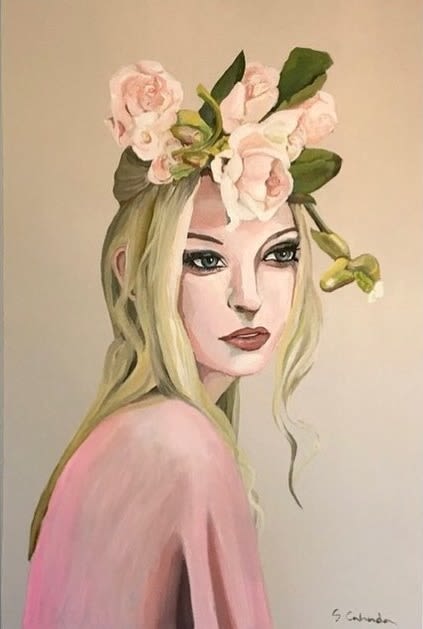 Flower Girl ll | Paintings by Sabrina Cabada