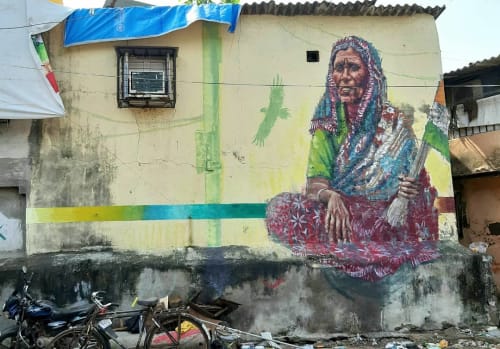 Mother India | Street Murals by Alaniz