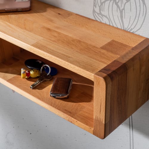 Big Leaf Maple Live Edge Floating Shelf, Hardware & Bracket by SAW Live  Edge