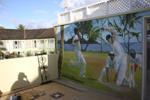 Cricket Mural | Murals by Fran Halpin Art