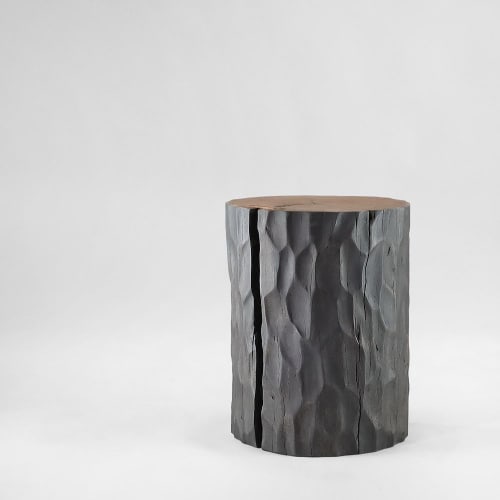 Garibaldi Hand Carved Log Table | End Table in Tables by Pfeifer Studio