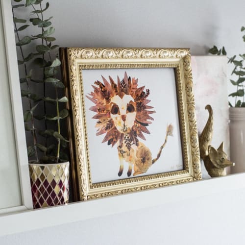Lion Print | Paintings by Oxeye Floral Co