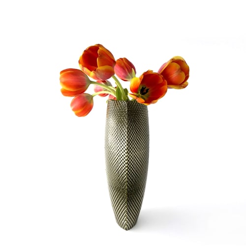 Glass and Textile Vase - ESCHER | Decorative Objects by DeKeyser Design