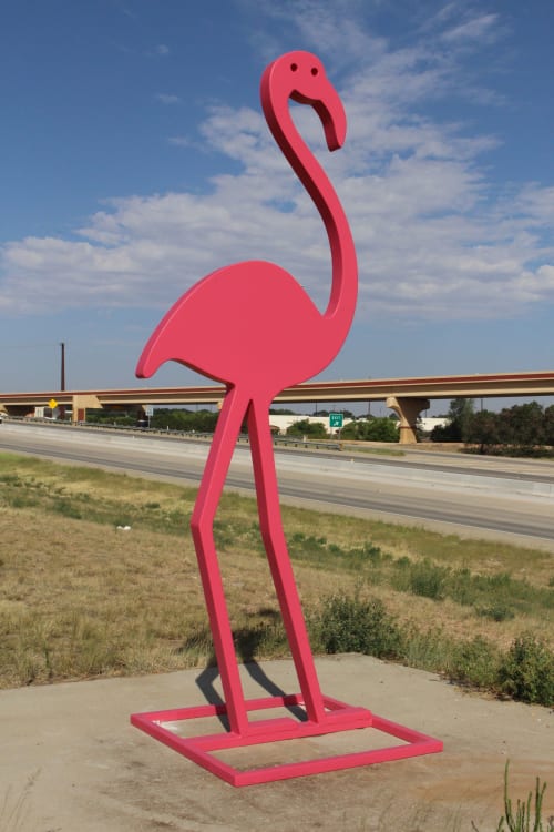 Flamingo | Public Sculptures by Jeffie Brewer | Lubbock, TX, USA in Lubbock