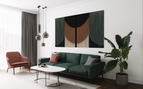 Layered Fiber Canvas No.6 | Macrame Wall Hanging in Wall Hangings by Vita Boheme Studio