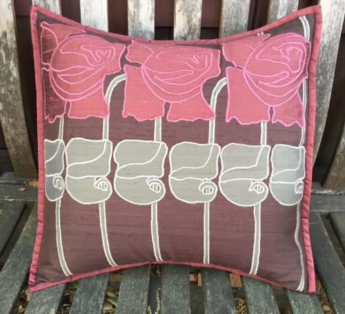Ode to Mackintosh | Pillows by APPLIQUE ARTISTRY