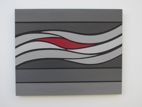 Waves of Grey | Paintings by Robert Wehkamp | Private Residence in Toronto