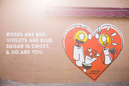 Exterior Mural | Street Murals by Jason Keam | Daisy Flowers in Long Beach